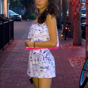 Lilly Pulitzer lilac verbena ROCK THE DOCK Franni two piece set